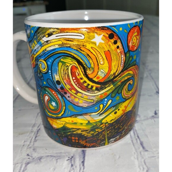Dean Russo Aquarius Starry Night 20 oz. Ceramic Mug. LNWOT - Picture 3 of 9